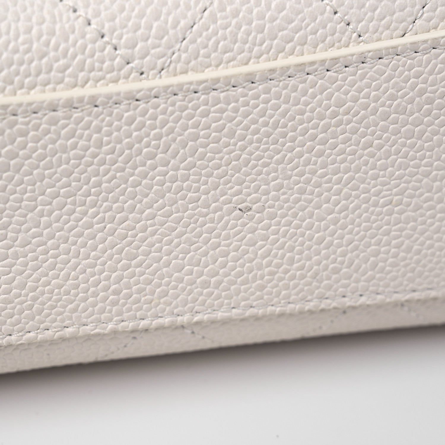 Chanel Caviar Diamond Stitched Small Top Handle Flap White 15 of 18
