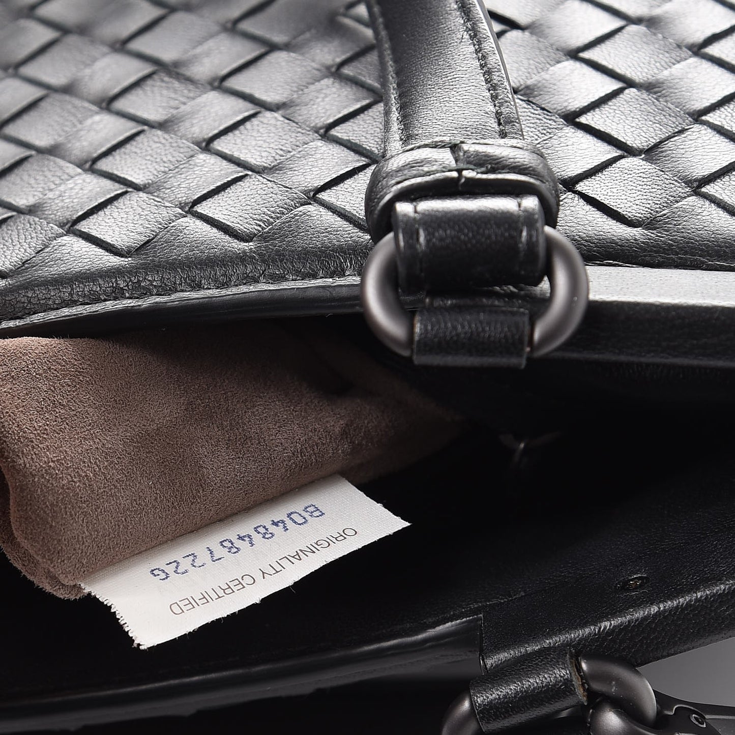 Nappa Intrecciato Satchel Nero Black