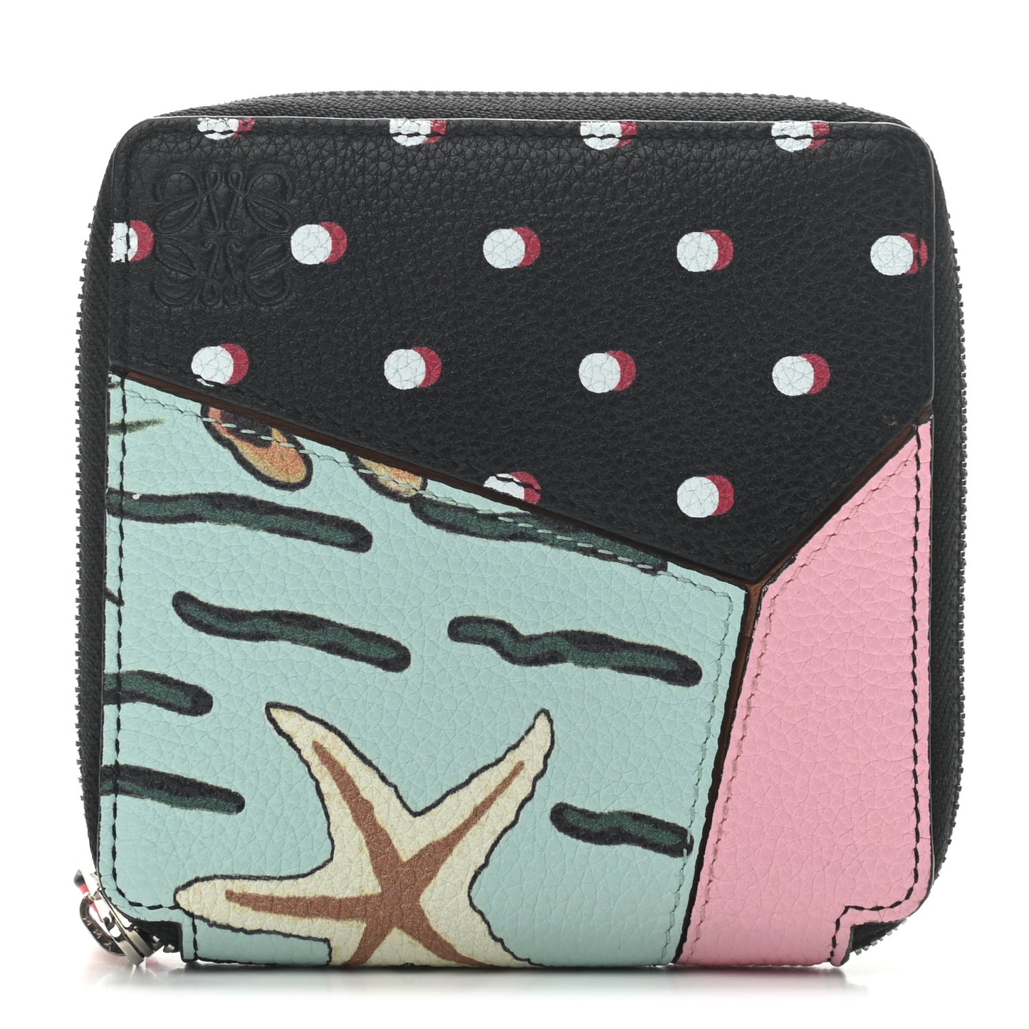 Calfskin Paula's Ibiza Small Puzzle French Zip Around Wallet