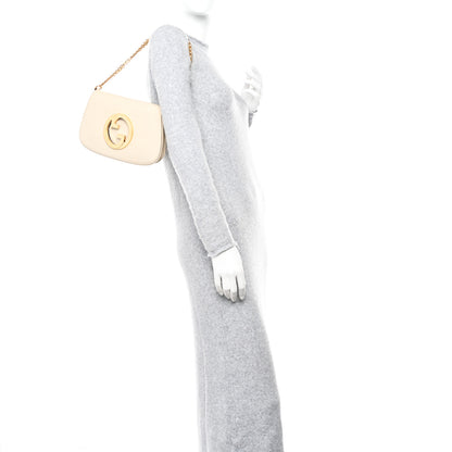 Gucci Roxy Calfskin Blondie Chain Shoulder Flap Bag Mystic White 2 of 13