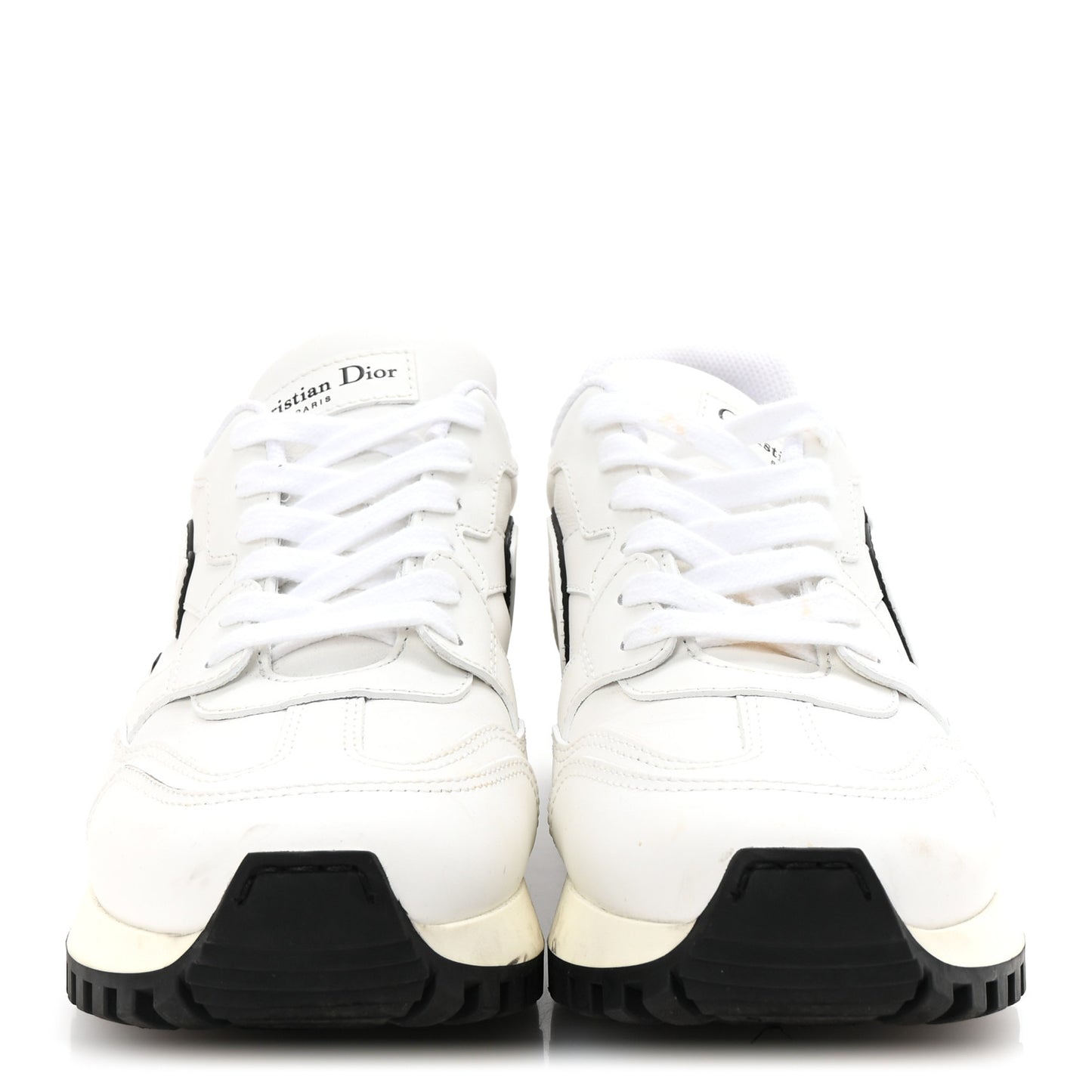 Calfskin C'est Dior Sneakers 37 White Black