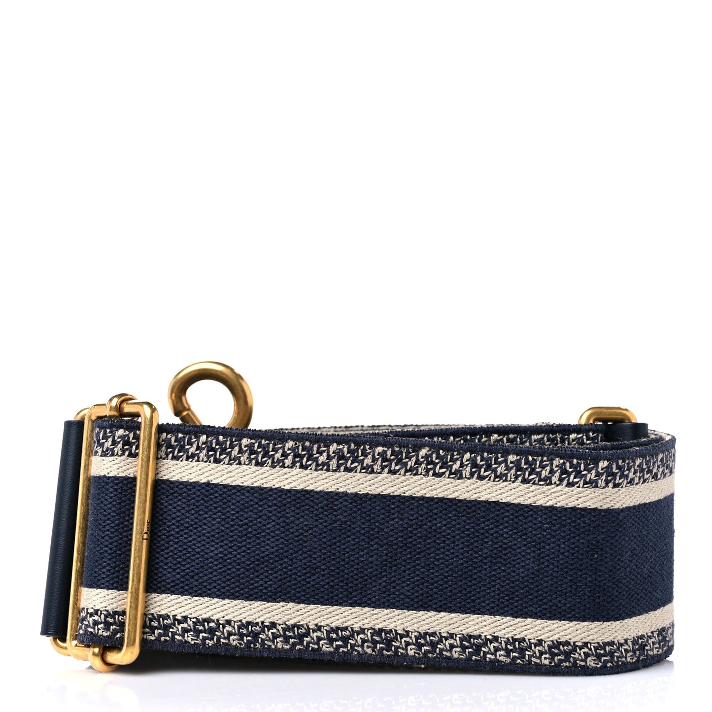 Canvas Embroidered Shoulder Strap Blue