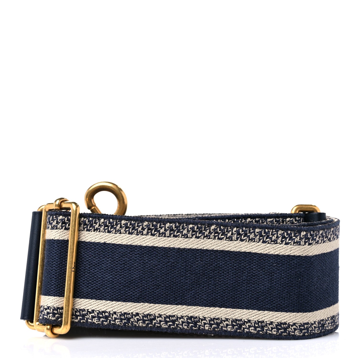 Christian Dior Canvas Embroidered Shoulder Strap Blue 2 of 7