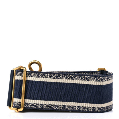 Christian Dior Canvas Embroidered Shoulder Strap Blue 2 of 7