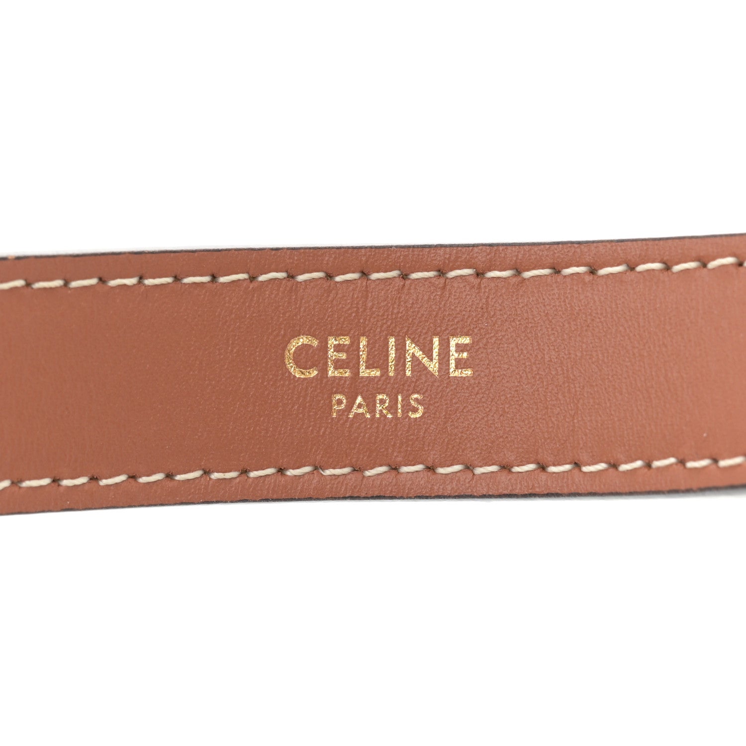 Celine Triomphe Canvas Calfskin Ava Shoulder Bag Tan 6 of 10