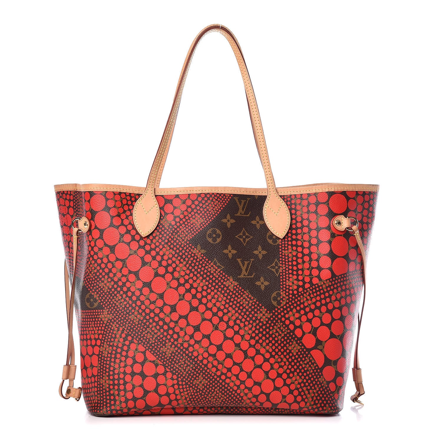 Louis Vuitton Monogram Kusama Waves Neverfull MM Red 1 of 11