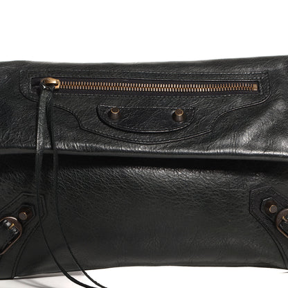Balenciaga Agneau Classic Hardware Envelope Clutch Black 6 of 10