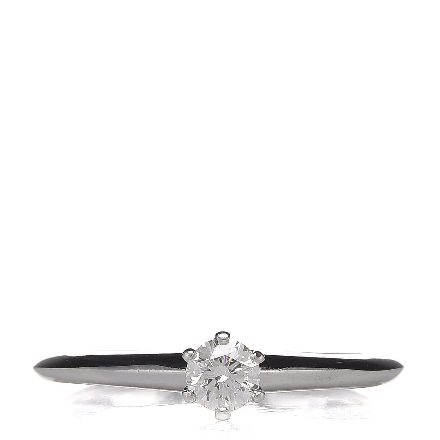 Platinum Diamond .24ct Solitaire Engagement Ring 53 6.25