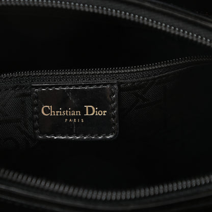 Christian Dior Patent Gold Beaded Malice Tote Black 6 of 14