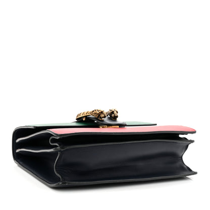 Gucci Moon Calfskin Bamboo Web Medium Dionysus Top Handle Bag Blue Emerald Hibiscus Red 4 of 11