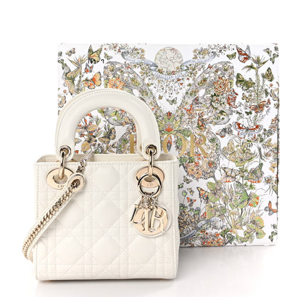 Christian Dior Lambskin Cannage Mini Lady Dior White 11 of 11