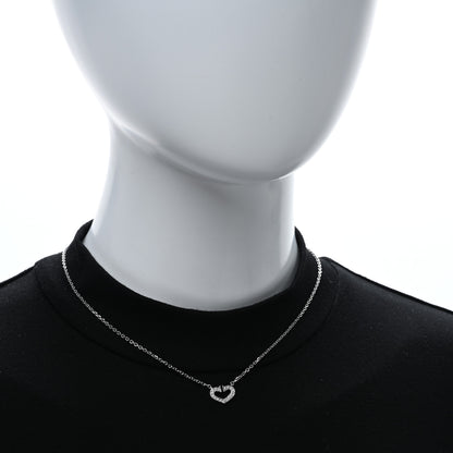 Cartier 18K White Gold Diamond Small Hearts and Symbols Pendant Necklace 3 of 4