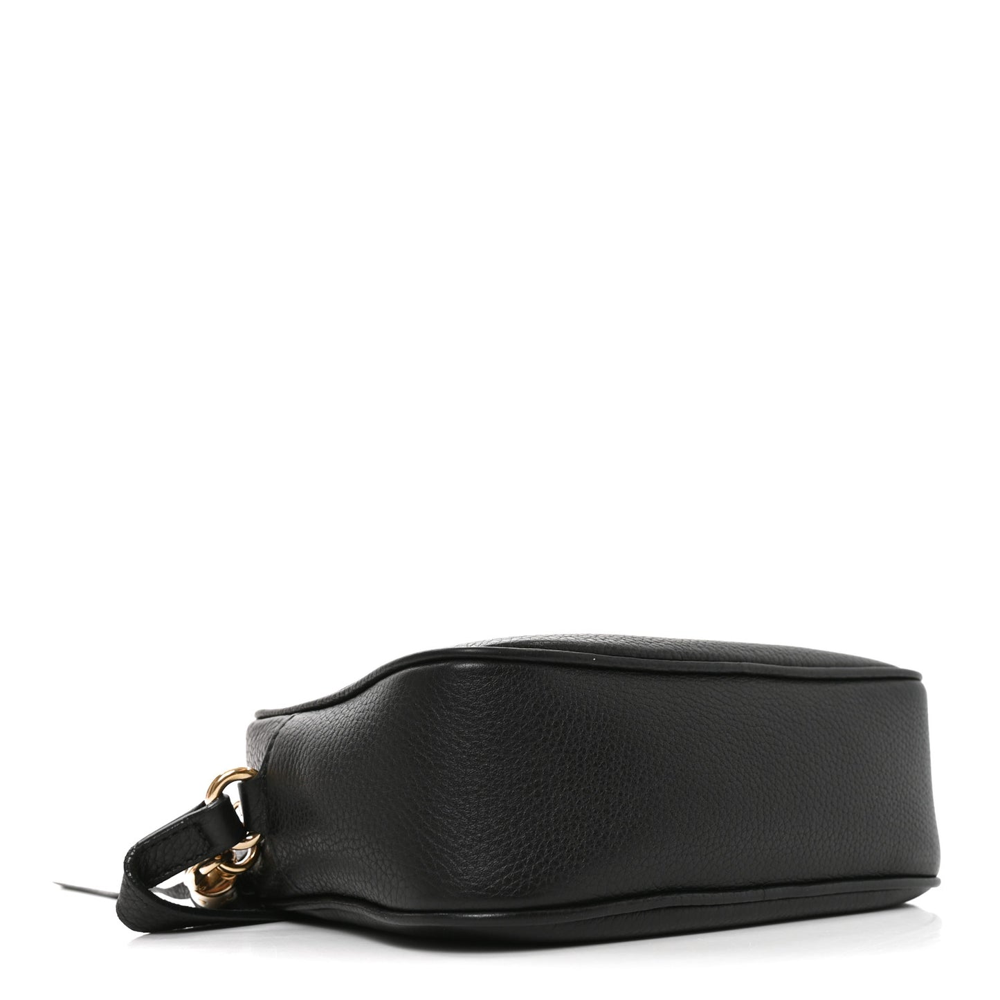 Pebbled Calfskin Small Soho Disco Bag Black