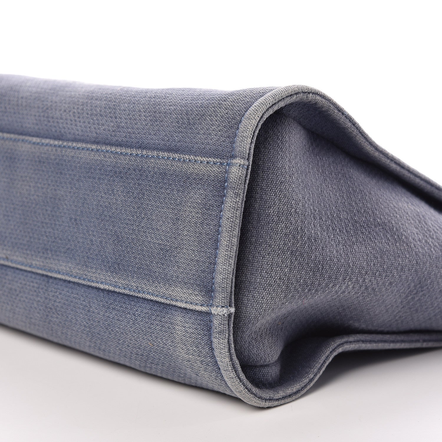 Chanel Canvas Small Deauville Tote Denim Blue 9 of 12