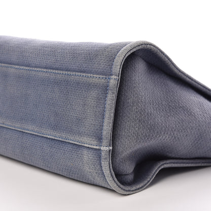 Chanel Canvas Small Deauville Tote Denim Blue 9 of 12