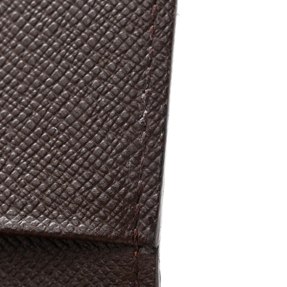 Louis Vuitton Damier Ebene Simple Checkbook Cover Wallet 9 of 11