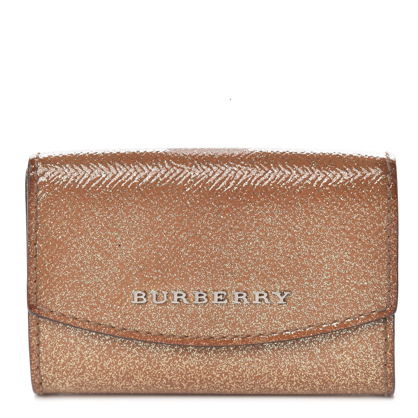 Patent Glitter Card Holder Gold