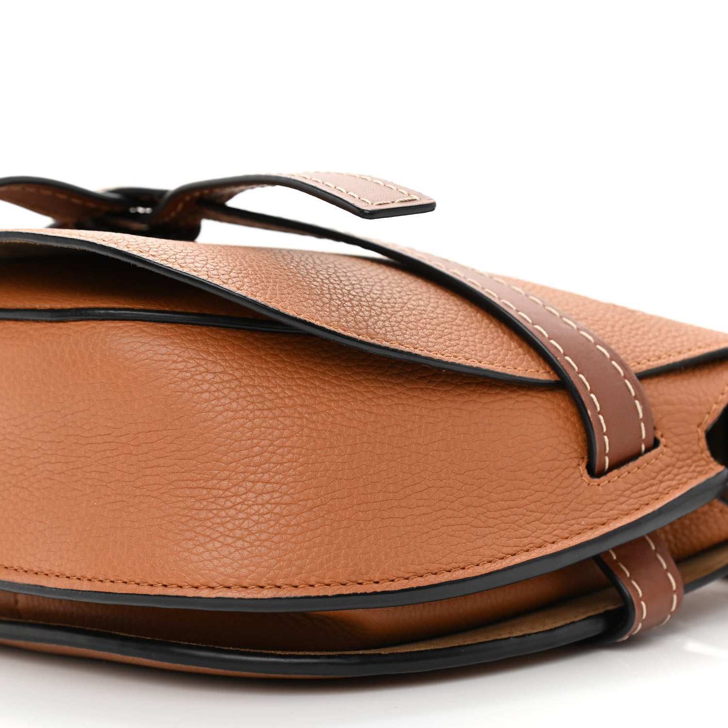Loewe Grained Calfskin Small Gate Crossbody Bag Caramel Pecan 8 of 9