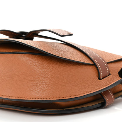 Loewe Grained Calfskin Small Gate Crossbody Bag Caramel Pecan 8 of 9
