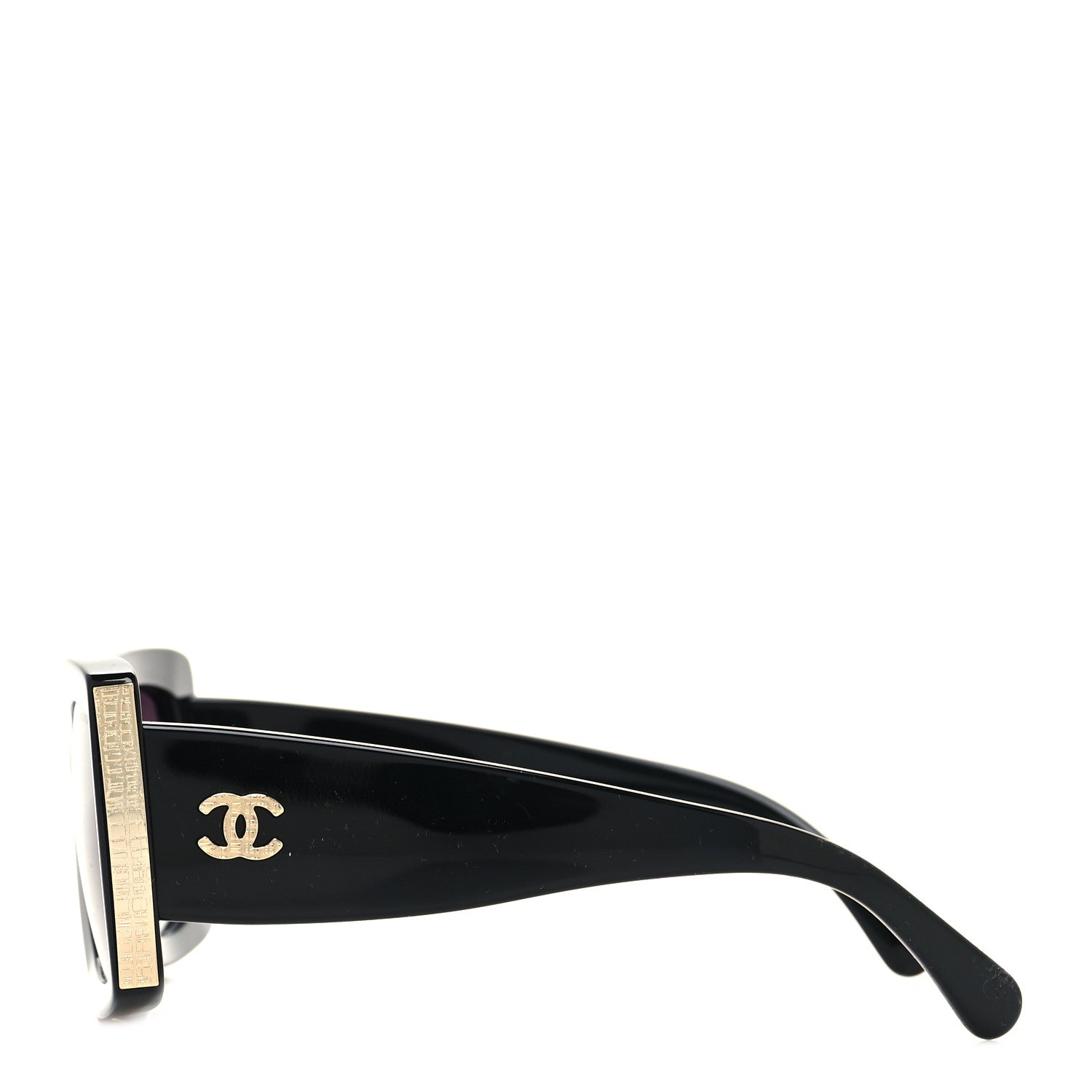 Chanel Acetate Rectangle Sunglasses 5435 Black 3 of 8