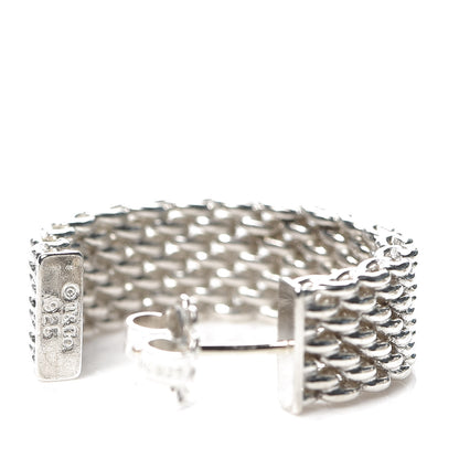 Tiffany Sterling Silver Wide Somerset Hoop Earrings 4 of 4