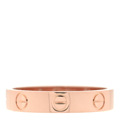 Cartier 18K Pink Gold 3.5mm LOVE Wedding Band Ring 51 5.75 1 of 4