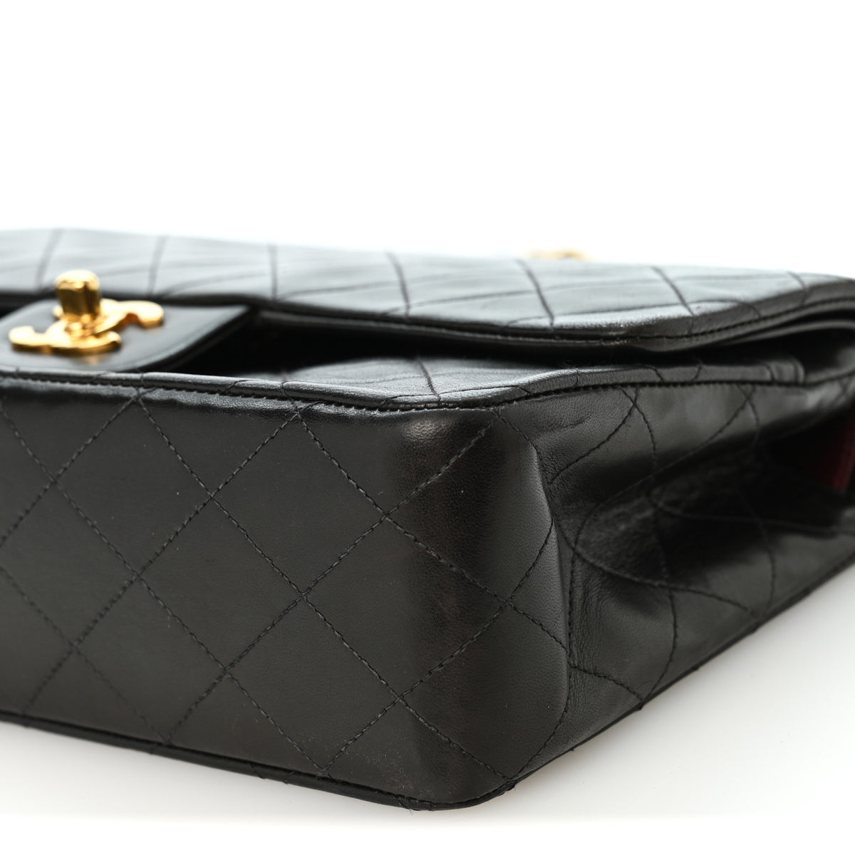 Chanel Lambskin Quilted Medium Double Flap Black 10 of 10