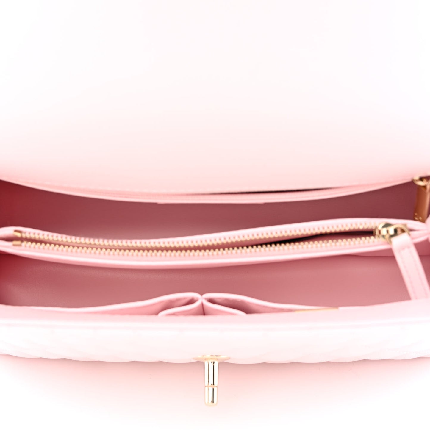 Caviar Quilted Small Coco Handle Flap Light Pink