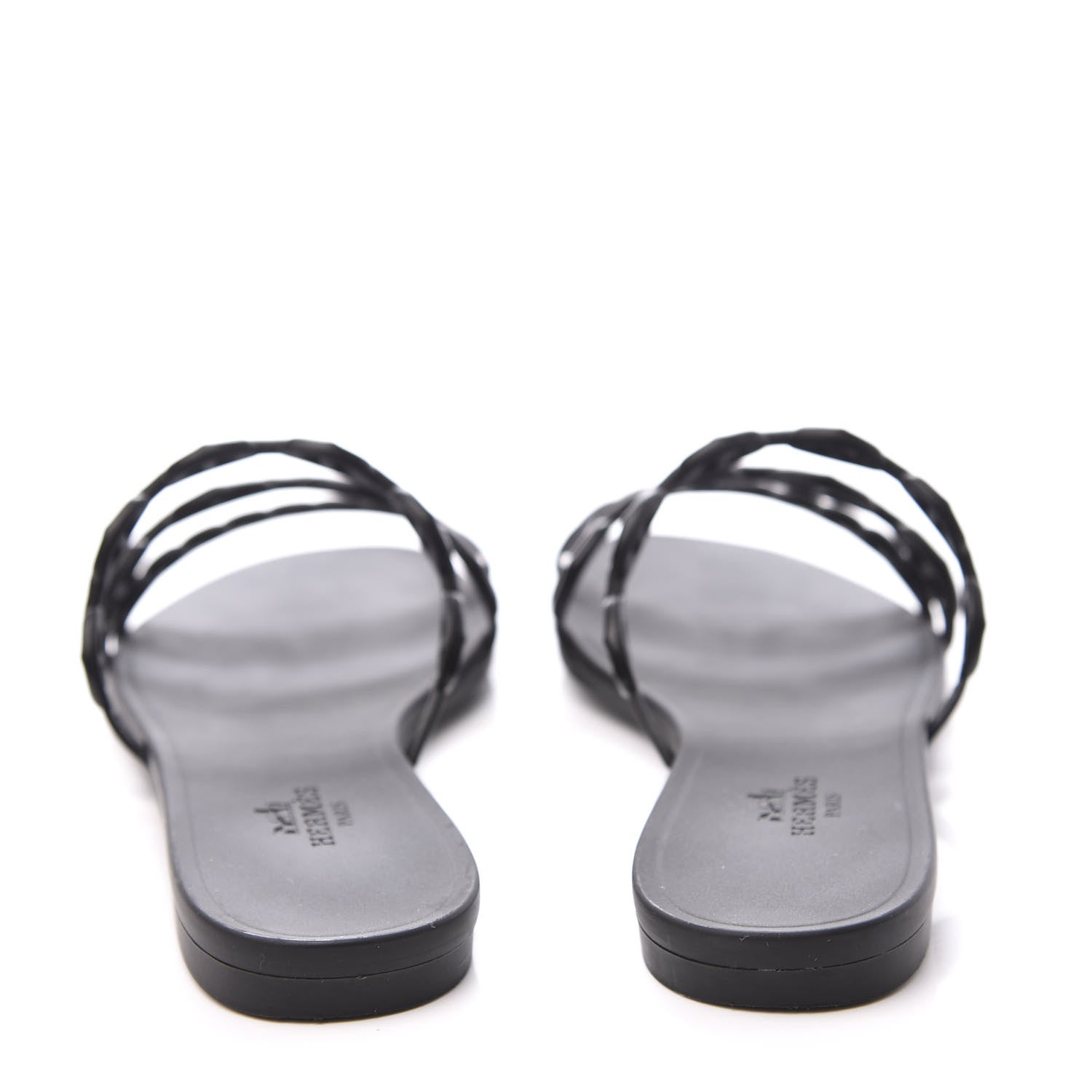 Hermes Rubber Chaine d'Ancre Rivage Sandals 36 Black 7 of 10