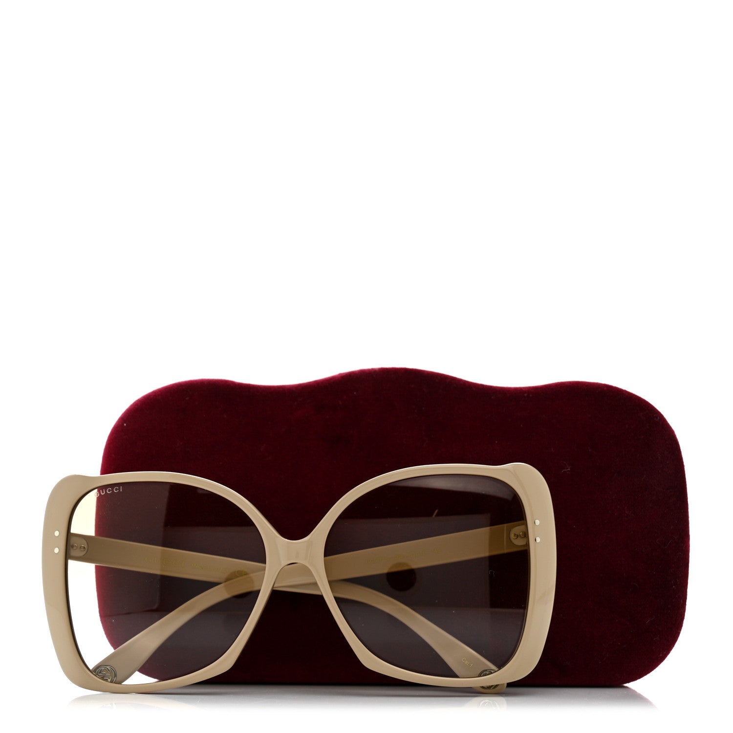 Gucci Acetate Oversize Square Frame GG0471S Sunglasses Light Beige 8 of 8