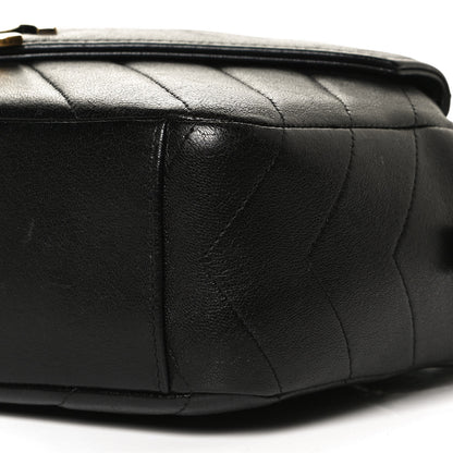 Chanel Lambskin Chevron Quilted Coco Envelope Flap Camera Case Black 10 of 10