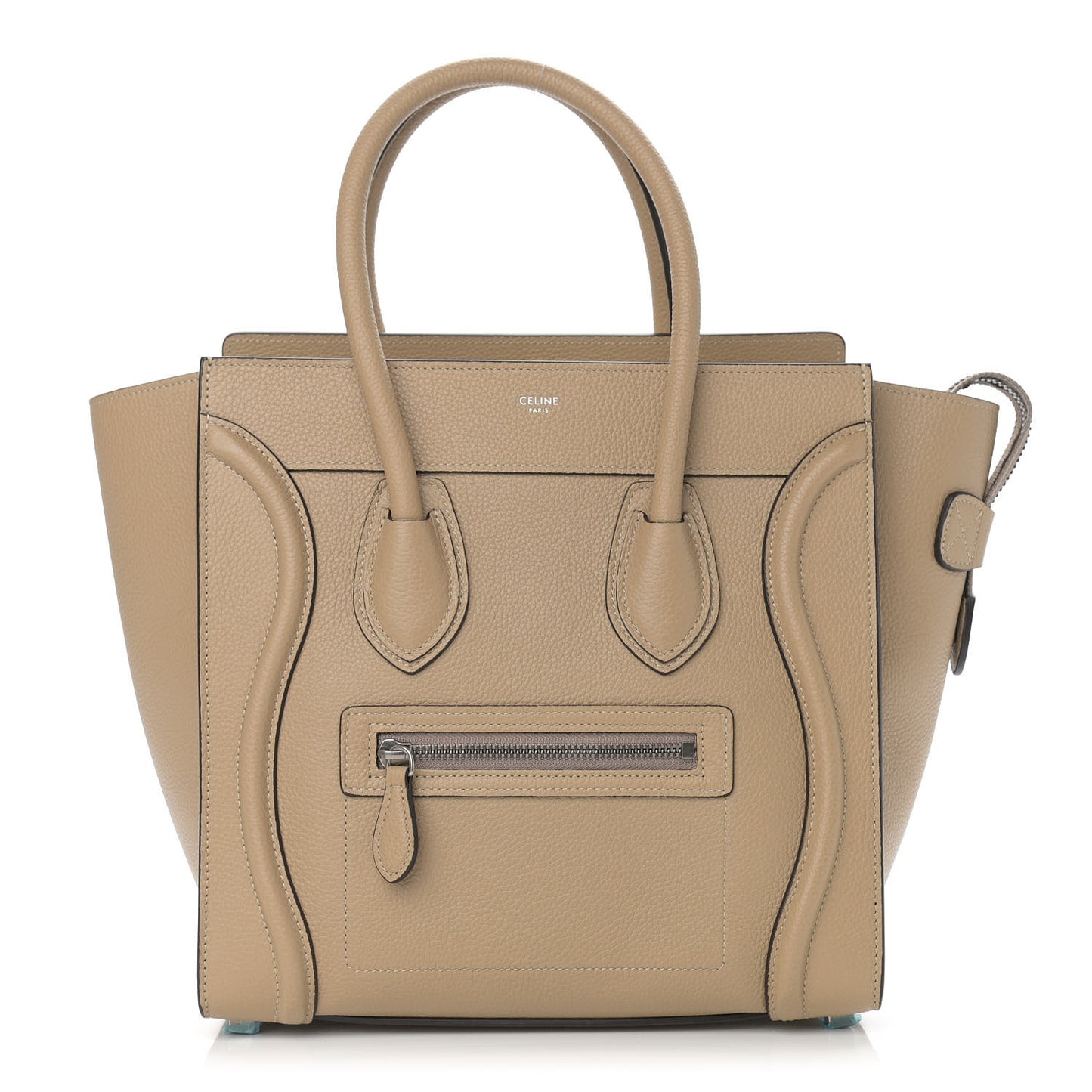 Drummed Calfskin Micro Luggage Dune