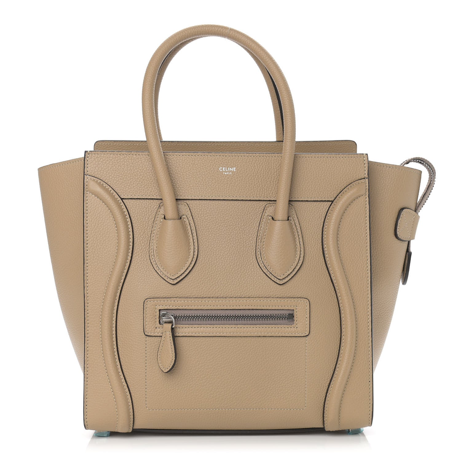 Celine Drummed Calfskin Micro Luggage Dune 1 of 11