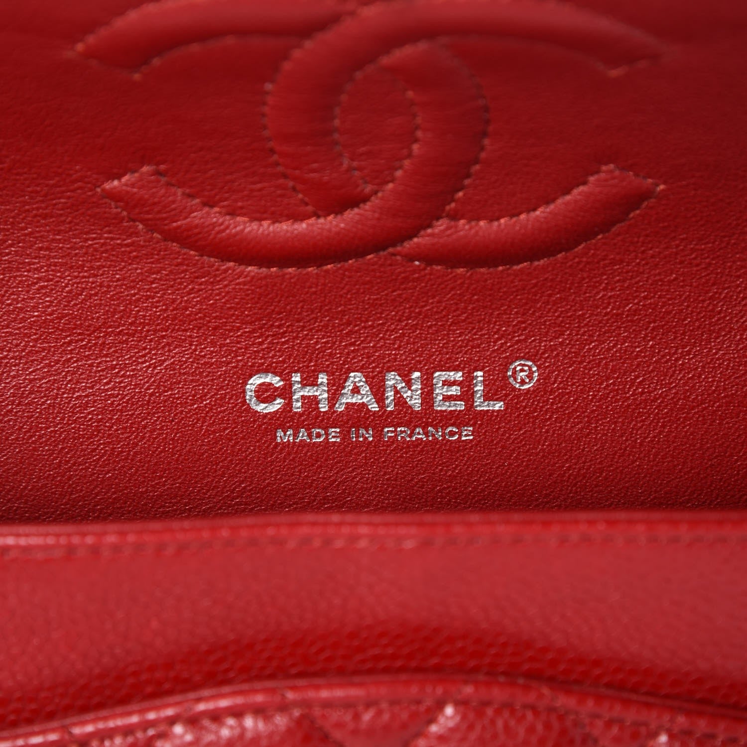 Chanel Caviar Quilted Medium Double Flap Red 6 of 8