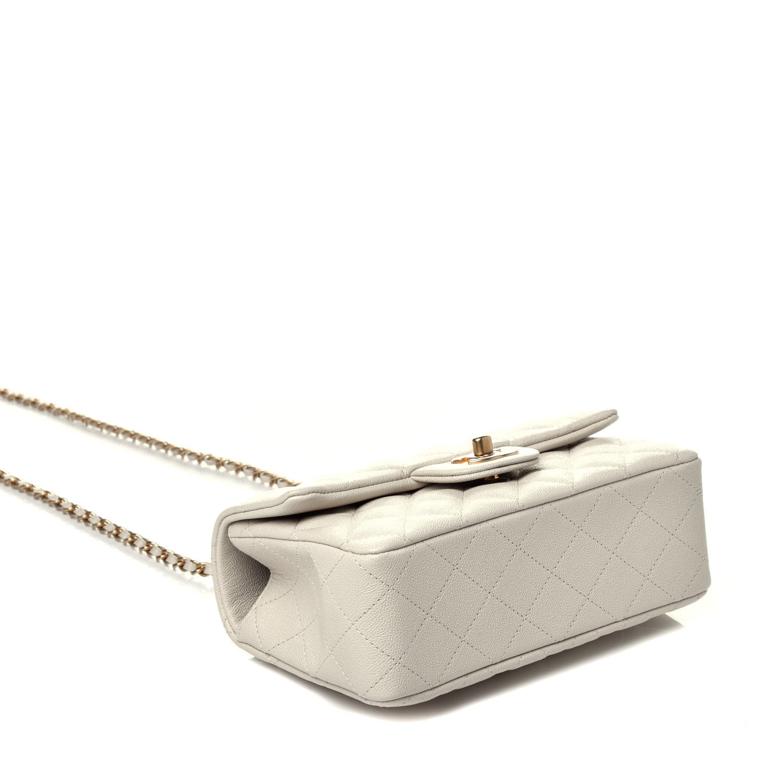 Chanel Caviar Quilted Mini Top Handle Rectangular Flap White 4 of 9
