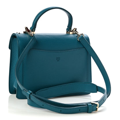 MCM Calfskin Studded Small Patricia Crossbody Bag Deep Lagoon 3 of 11