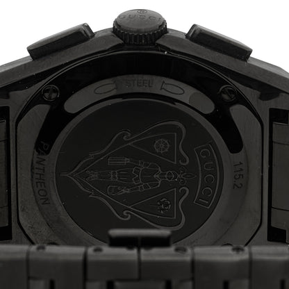 Gucci Stainless Steel 44mm Pantheon Chronograph Quartz Watch Black 4 of 5