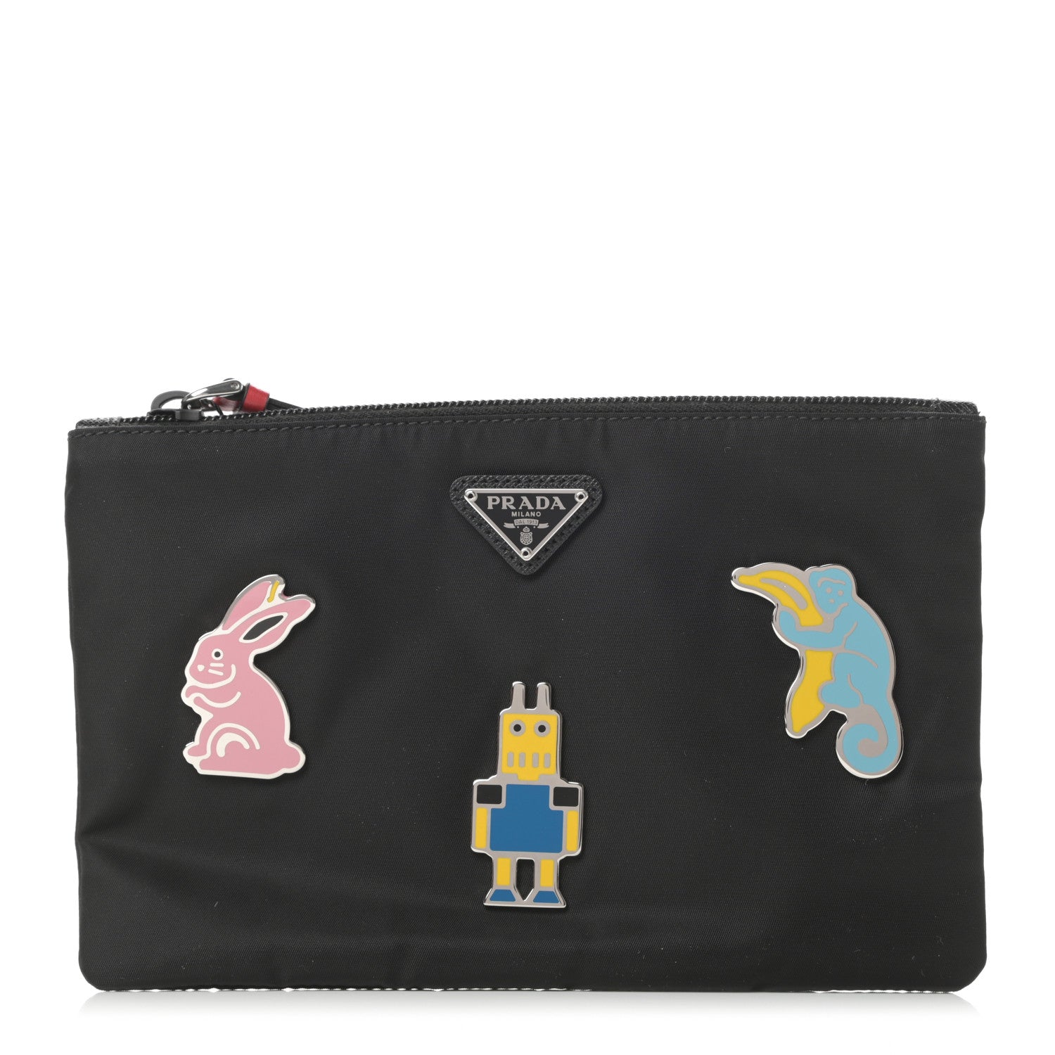 Prada Tessuto Nylon Smalto Pouch Black 1 of 8