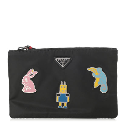 Prada Tessuto Nylon Smalto Pouch Black 1 of 8