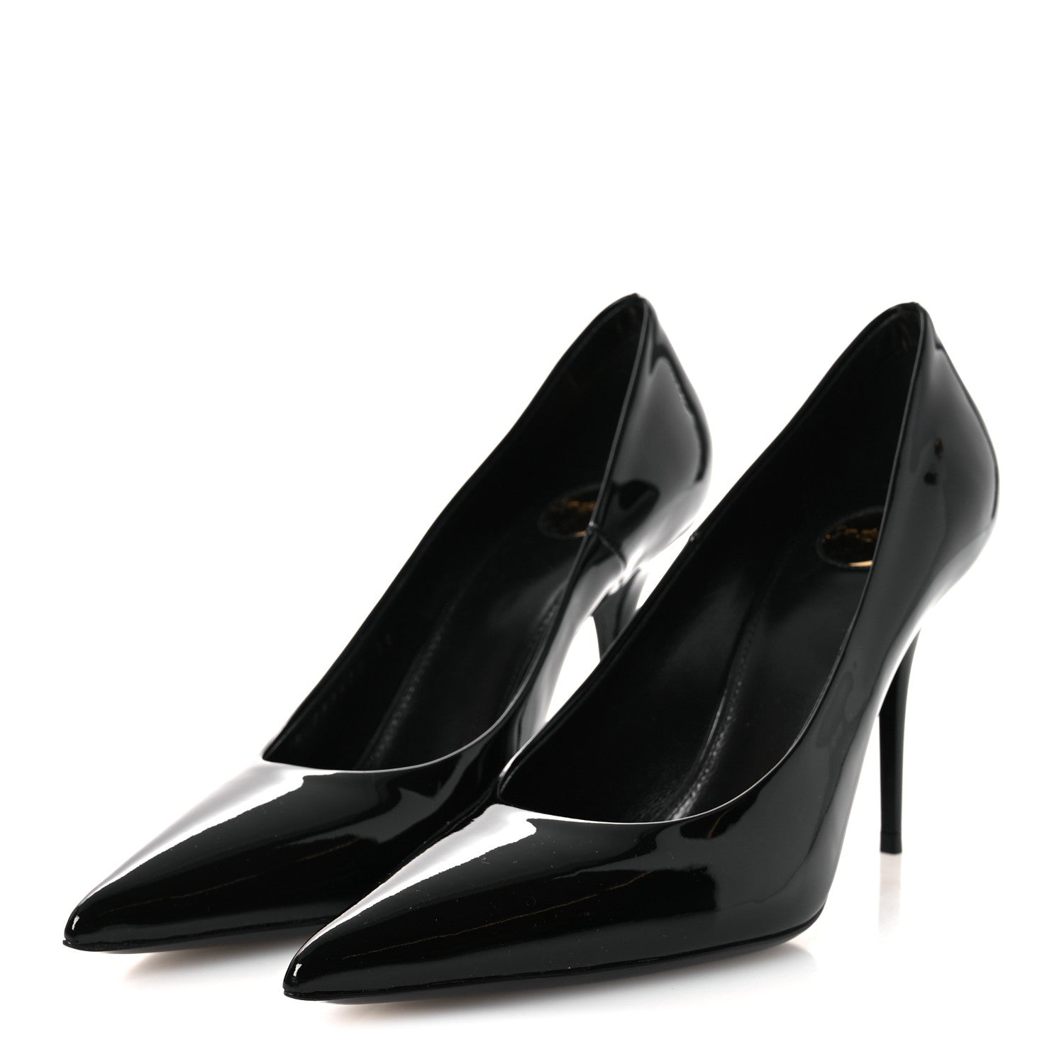 Saint Laurent Vernice Seta Soft Norma 90 Pumps  38 Black 4 of 10