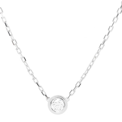 Cartier 18K White Gold Diamond LM D'Amour Pendant Necklace 4 of 5