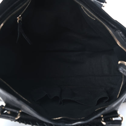 Balenciaga Chevre Gold Metallic Edge Hardware City Black 6 of 6