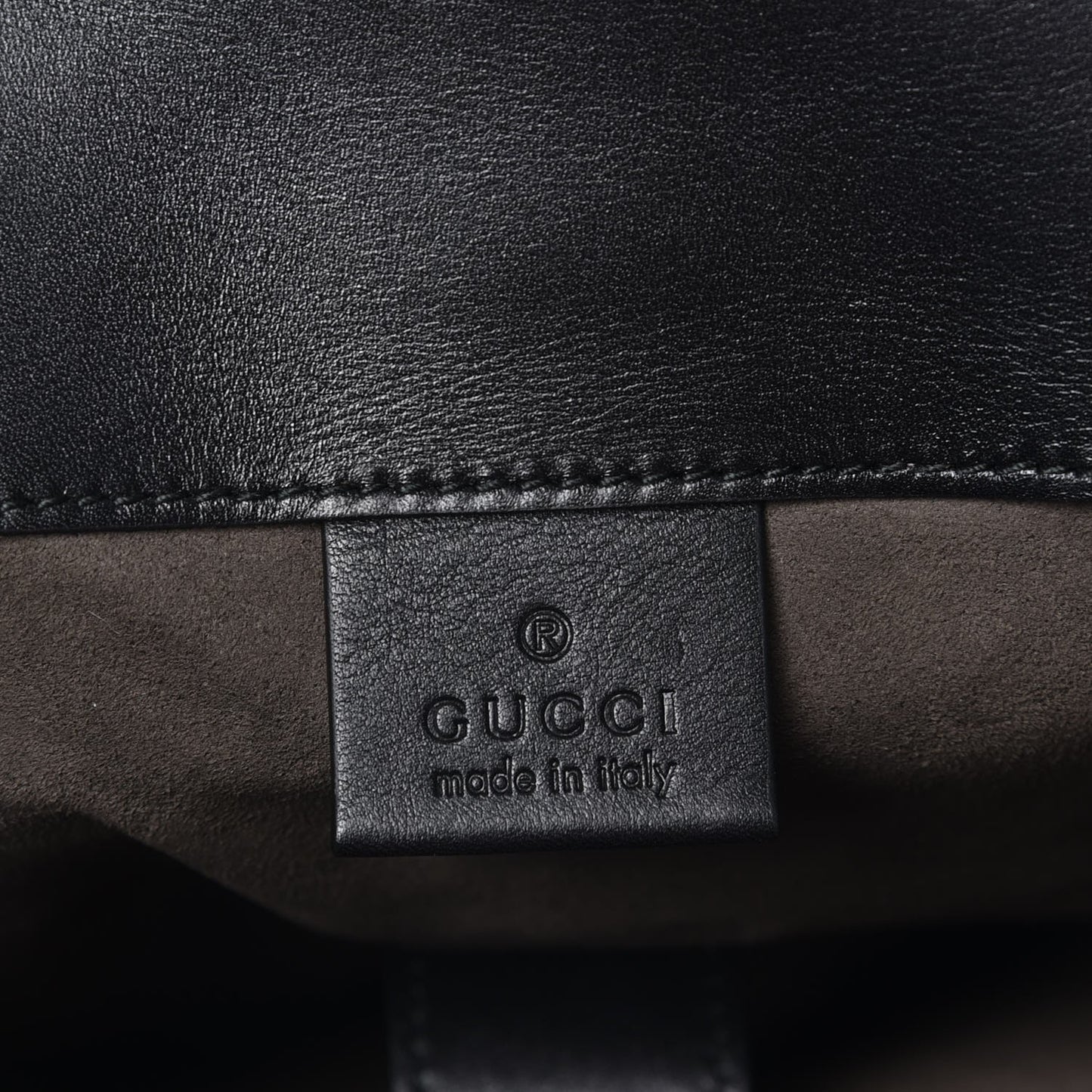 Guccissima Signature Double Buckle Backpack Black