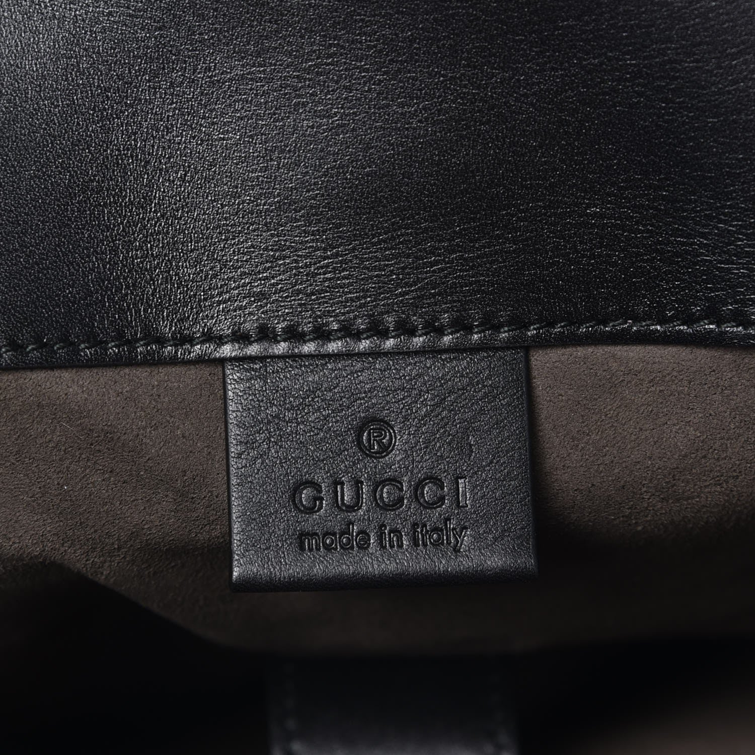 Gucci Guccissima Signature Double Buckle Backpack Black 6 of 7