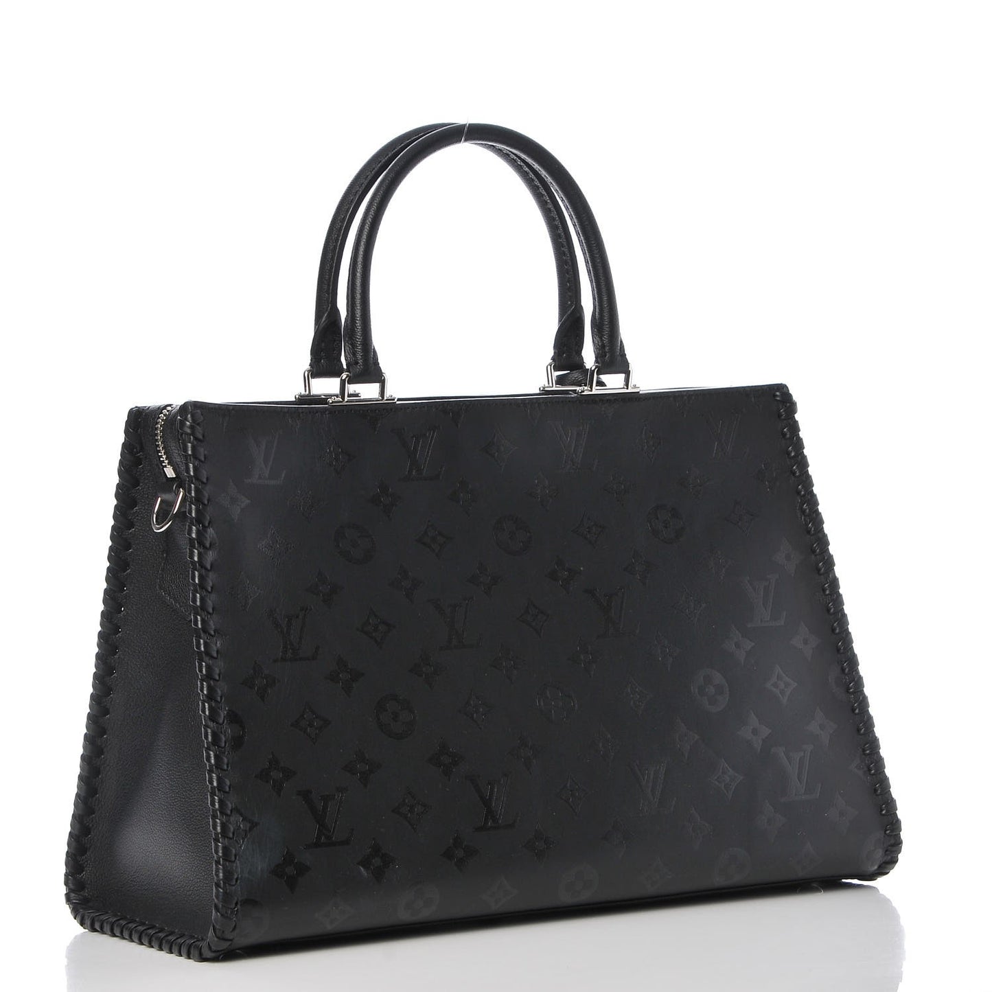 Monogram Cuir Plume Very Zipped Tote Black