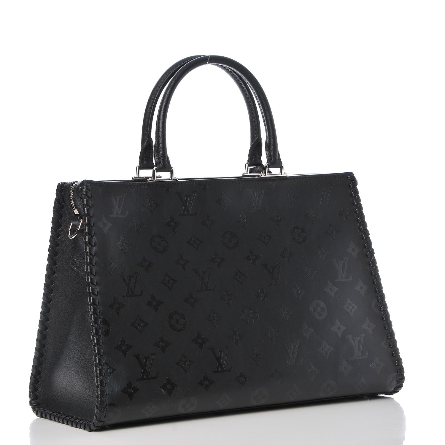 Louis Vuitton Monogram Cuir Plume Very Zipped Tote Black 3 of 9