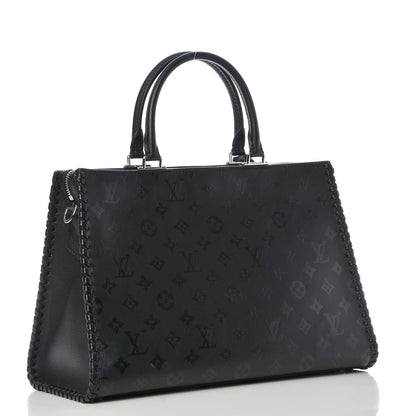 Louis Vuitton Monogram Cuir Plume Very Zipped Tote Black 3 of 9