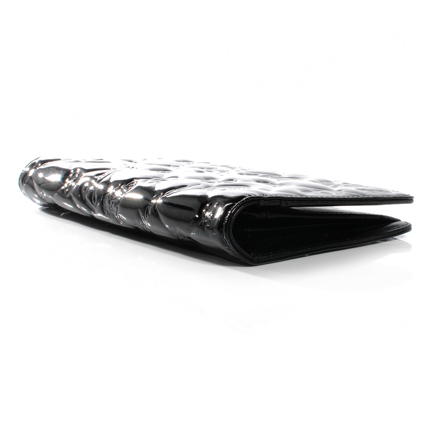 Chanel Patent Calfskin Lucky Symbols Yen Wallet Black 3 of 10