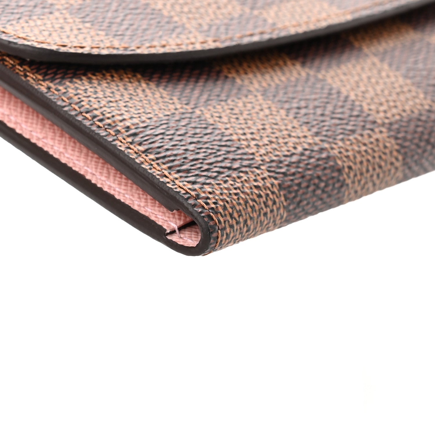 Louis Vuitton Damier Ebene Emilie Wallet Rose Ballerine 9 of 10