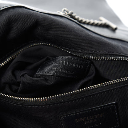 Saint Laurent Vintage Lambskin Chevron Monogram Medium Nolita Black 9 of 10